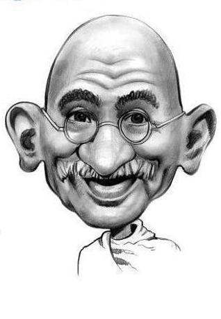 Gandhi With Stick