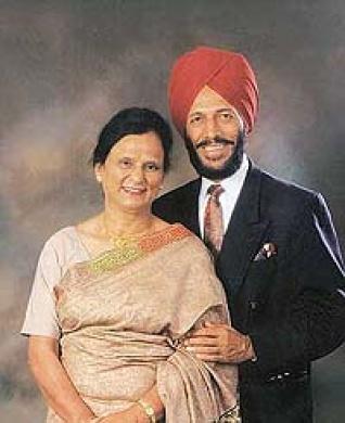              With wife, Nirmal